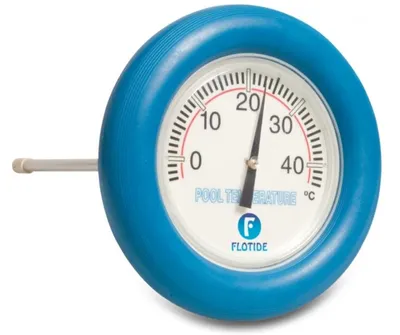 Produktbild von Flotide Schwimmthermometer Poolthermometer 18cm blauer Ring