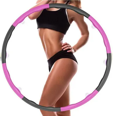 Immagine prodotto di 8 pezzi Hoola Hoops Fitness Sport Addominali Hula Hoop Schiuma Addominali! Rosa