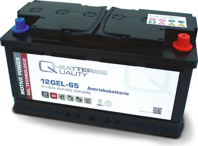 Produktbild von Q-Batteries 12GEL-65 Antriebsbatterie 12V 65Ah (5h), 73Ah (20h) wartungsfreier Gel-Akku VRLA