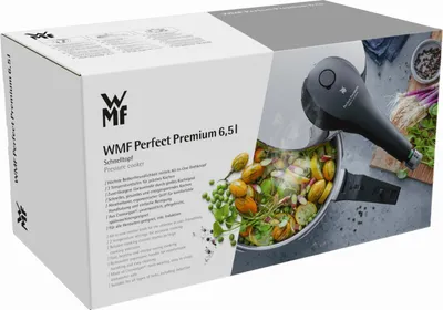 Obrázek produktu pro WMF Perfect Premium 0795839990, 6,5 l, Keramický, Plyn, Halogen, Indukční, Nerezová ocel, 22 cm, Nerezová ocel, Německo