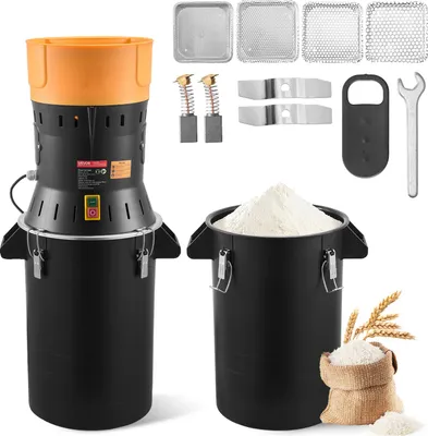 Zdjęcie produktu dla VEVOR Elektryczny młyn do zboża 25 l, młyn do przypraw 600 W, młyn do przypraw z ocynkowanymi i ostrymi ostrzami, rozdrabniacz do suchych zbóż, przypraw, musli, kawy, kukurydzy 390 x 320 x 815 mm