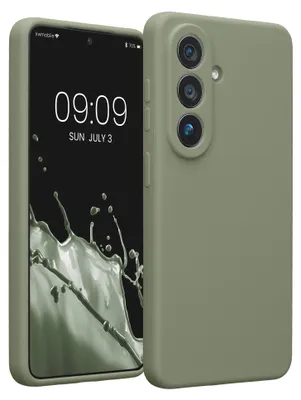 Produktbild von kwmobile Silikon Case für Samsung Galaxy S26 Hülle - Soft gummierte Handyhülle, Schutzhülle Cover in Graugrün