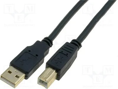 Produktbild von 1x Kabel USB 2.0 USB A-Stecker,USB B-Stecker vergoldet  3m CU201G-B-030-PB USB-Kabel u