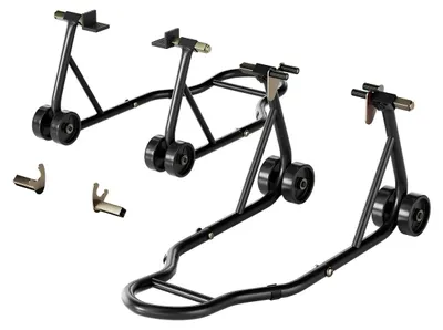 Produktbild von Motorradständer Paddockständer Montageständer - 400 kg - Vorder- und Hinterrad - Schwarz