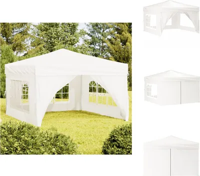 Obrázek produktu pro vidaXL Párty stan skládací s bočnicemi bílý 3x3 m - Pavilony a párty stany