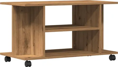 Obrázek produktu pro TV stolek na kolečkách dub artisan 80x40x45 cm kompozitní dřevo