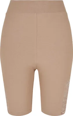 Obrázok produktu pre Urban Classics TB4790 | Dámske cyklistické šortky s vysokým pásom a čipkou - farba: soft taupe - veľkosť: XS