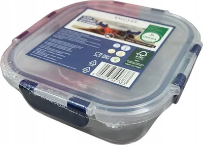 Immagine prodotto di Contenitore quadrato in vetro con coperchio 800 ml