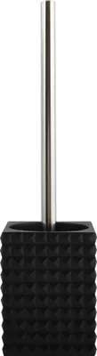 Produktbild von MSV Toilettenburstenhalter Kubik - Kunststein - schwarz/silber - 37 cm