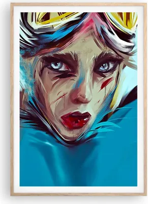 Produktbild von Gerahmtes Poster - Rahmen in heller Eiche - Stück Modern Frau - 70x100 cm - Wand Bild - Wanddeko - Wandbilder - Kunstposter - Wandposter - Bilderrahmen - Bilder - Kunstdruck - P2NPA70x100-4650