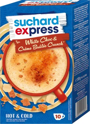 Zdjęcie produktu dla Suchard Express White Choco und Creme Brülée Crunch Packung 150g