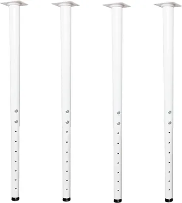 Zdjęcie produktu dla Nogi do stołu regulowane 55-90 cm metalowe 4 szt. Jahof białe