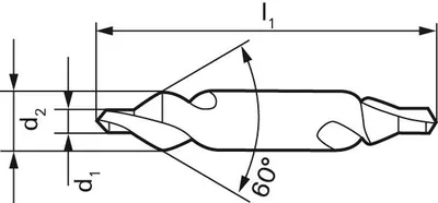 Produktbild von FORMAT Zentrierbohrer DIN333 - A HSSE 2,00 mm geschliffen, Durchmesser:1 - 4 mm, Beschichtung:blank