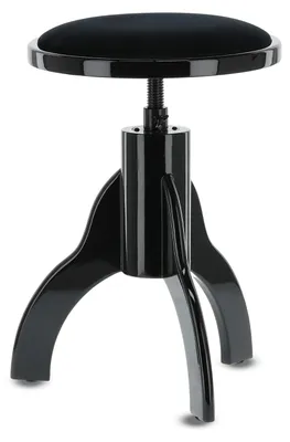 Productafbeelding van GEWA pianostoel, zwart, hoogglans, ronde zitting, diameter 35 cm