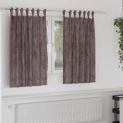 Obrázek produktu pro Sametové závěsy se záclonami 2 pcs Hnědá 140 x 140 cm samet