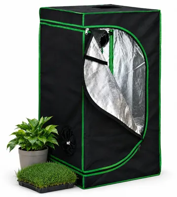 Produktbild von Hydroponic Growbox 60x60x120 cm mit Reflexfolie & 3?in?1 Feuchtigkeitsmesser