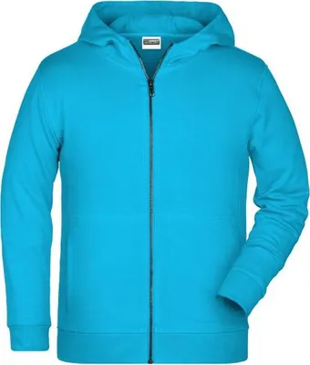 Produktbild von Sweat-Jacke mit Kapuze und Reißverschluss turquoise, Gr. XXL