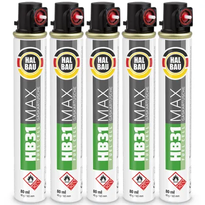 Produktbild von Ersatzkartusche für Nagler 5 St. 165mm 80ml Rot Ring HALBAU HB31