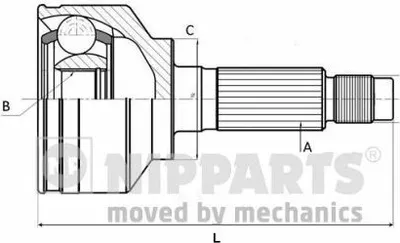 Produktbild von NIPPARTS Antriebswellengelenk für MAZDA 3