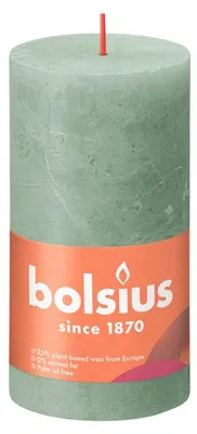 Productafbeelding van Bolsius Shine Rustiekkaars 130/68 Jadegreen (1 stuk)