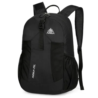 Produktbild von Outdoor Rucksack 25L Schwarz Faltbarer Wanderrucksack für Tagestouren & Freizeit Leicht & Wasserdicht