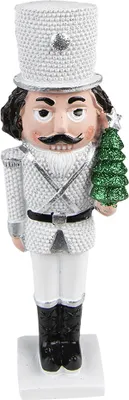 Immagine prodotto di Statuetta Schiaccianoci Clayre & Eef 16 cm plastica bianca