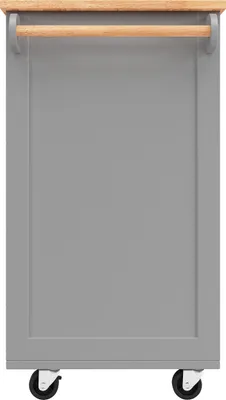 Image de OKWISH Îlot de Cuisine - Meuble de Cuisine avec Espace de Rangement, Structure en MDF et Métal, Gris