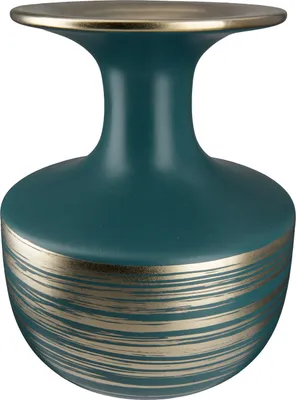 Immagine prodotto di Gilde Vase, Flasche, "Talin", gestreift, Keramik, grün, VE 2, H. 19 cm, D. 16 cm 28936 4063387289365