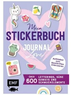 Obrázok produktu pre Mein Stickerbuch - Journal-Love: über 600 Letterings, süße Kawaiis und Schmuckelemente