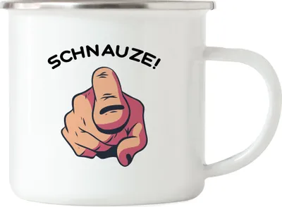 Produktbild von Schnauze Emaille Tasse Büro-Tasse Kollegen Chef Geschenkidee für Kollege Kollegin