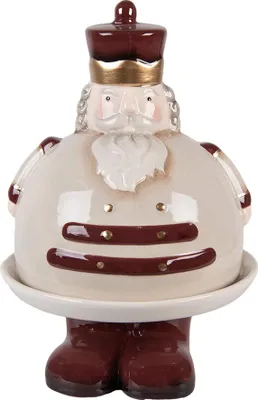 Image de Clayre & Eef Décoration Coupe Casse-Noisette Ø 17x25 cm Beige Céramique