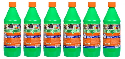 Produktbild von Robbyrob Brennspiritus 6x 1 Liter Schnellanzünder Alkoholreiniger Putzmittel