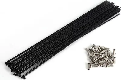 Immagine prodotto di 36pcs/ Set acciaio Mountain Bike Raggi con nipples nero 259 mm