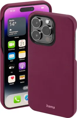 Produktbild von Hama 00215532, Cover, Apple, iPhone 14 Pro, 15,5 cm (6.1"), Burgund