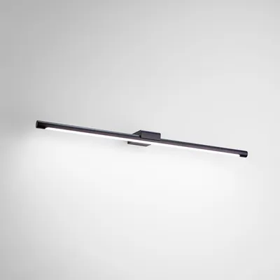 Produktbild von GAP 24W 2550lm 3000K Indirekte LED-Wandleuchte, Mattschwarzes Aluminium, IP44, Dimmbar - Gealuce