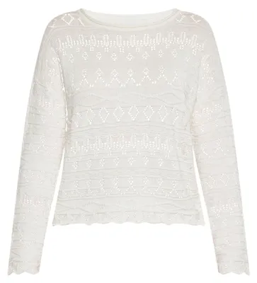 Produktbild von AODA damen strickjacke - wollweiss, M