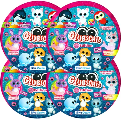 Produktbild von Blue Ocean Glubschis Sammelfiguren Muschel Serie 4 - Glubschi Glitzer Figur - 4 Tüten