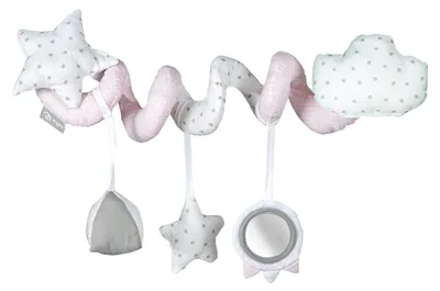 Produktbild von roba Activity Spirale 'Kleine Wolke rosa', Stoffspirale zum Greifen für Kinderwagen, Laufgitter etc.
