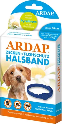 Produktbild von ARDAP Zecken- und Flohhalsband für Hunde bis 10 kg 60 cm