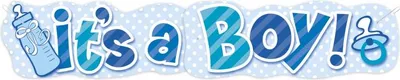 Produktbild von XXL Baby Shower Pappschild It`s a Boy
