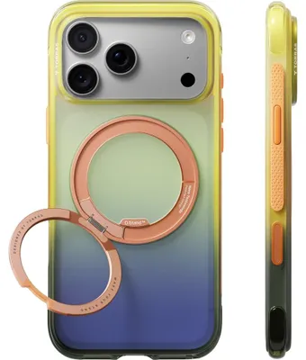 Productafbeelding van Telefoonschaal voor iPhone 18 Pro Max / 17 Pro Max, Torras Ostand O3 Air Gradient, oranje-violet