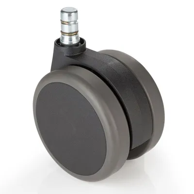 Zdjęcie produktu dla 5x kółka do podłóg twardych ROLO No-Noise 11mm / 75mm kółka do krzeseł biurowych do podłóg twardych