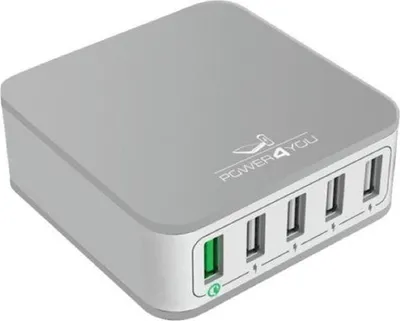 Produktbild von Schwaiger LAD450 532 5x USB 2400mAh Netzteil Qualcomm Qucik Charge 2.0 Ladegerät USB-Ladegerät kompatibel mit Smartphone, Tablet