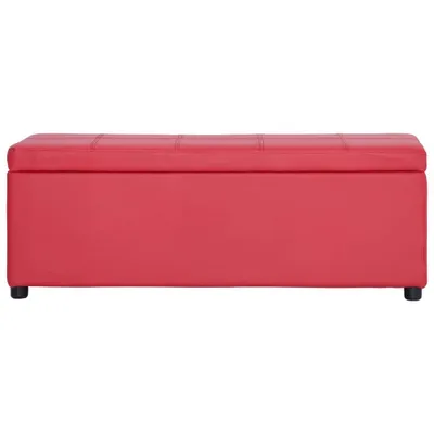 Immagine prodotto di Panca con Vano Portaoggetti 116 cm Rosso in Pelle finta