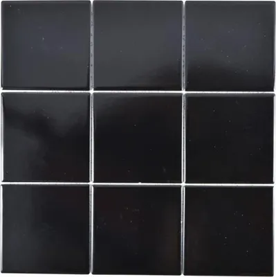 Produktbild von Mosaik Fliese Keramik schwarz matt Fliese WC Badfliese MOS23-0311_f