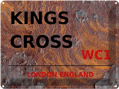 Produktbild von vianmo Blechschild 30x40 cm London England Kings Cross WC1