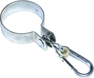 Produktbild von Schaukelhaken für Rundholz mit Karabinerhaken Schaukelschelle rund Manschettenhaken : 1 Stück Ø 10 cm Stückzahl: 1 Stück Maße Rundholz: Ø 10 cm