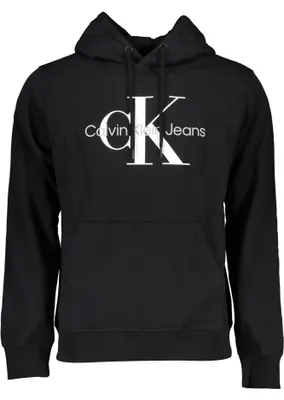 Produktbild von Stylisches Herren-Sweatshirt in Schwarz mit Kapuze und Fleecefutter