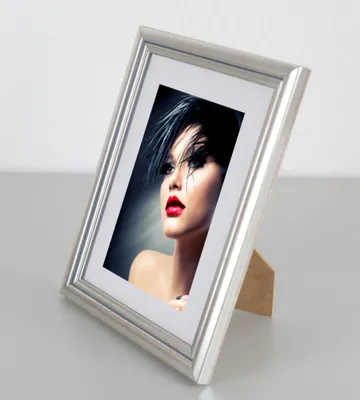Produktbild von Artos Holz Bilderrahmen Acrylglas Plexi Lifestyle Foto Rahmen Collage Wanddeko Poster - Farbe: Silber | Format: 15x20
