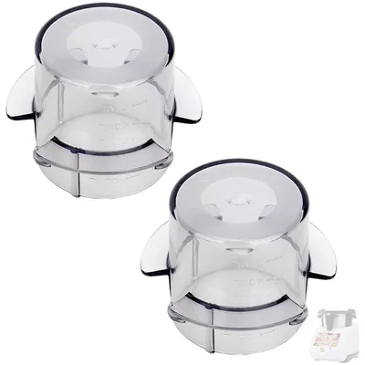 Produktbild von Messbecher Deckel für Monsieur Cuisine Connect/Plus/Smart,2 Stück Tassen mit Dosierverschluss,Lebensmittelgeeignetes PC-Material